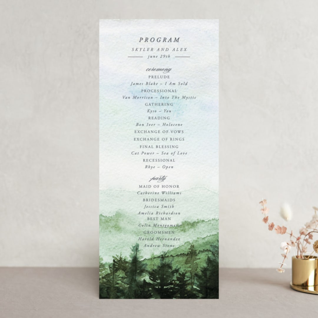 "mountain wedding" - Wedding Programs in Summer by Anastasia Makarova - Front