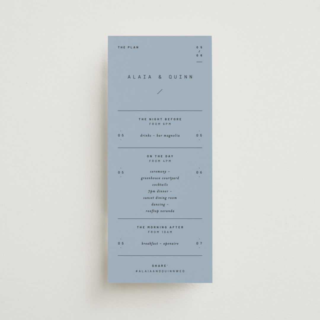 "Alaia" - Wedding Programs in Verona Sunset by Blustery August - Front