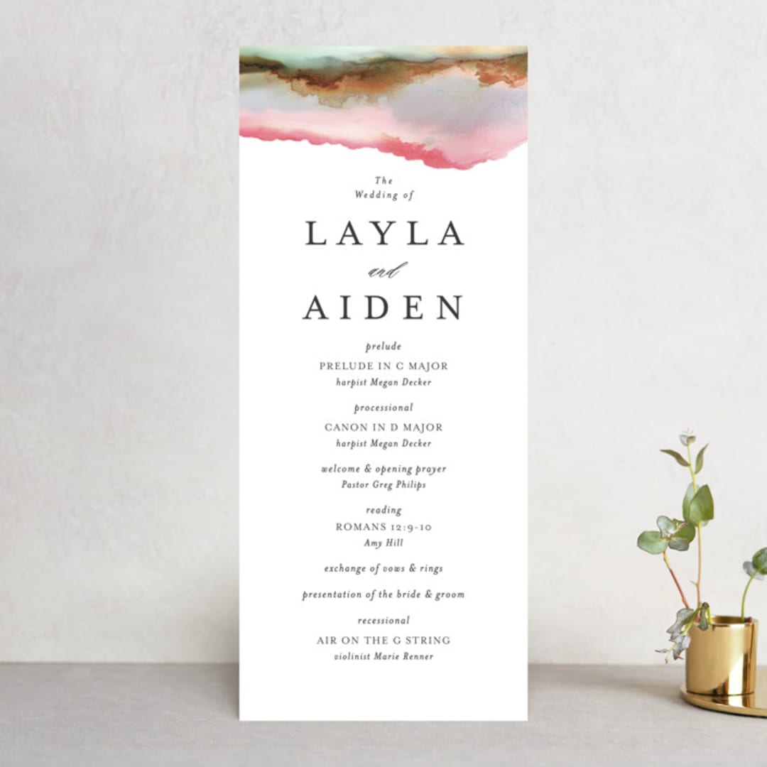 "Sedona" - Wedding Programs in Desert Sands by Itsy Belle Studio - Front