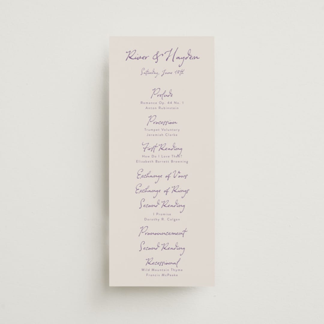 "tablescape drawing" - Wedding Programs in Hydrangea by Cass Loh - Front