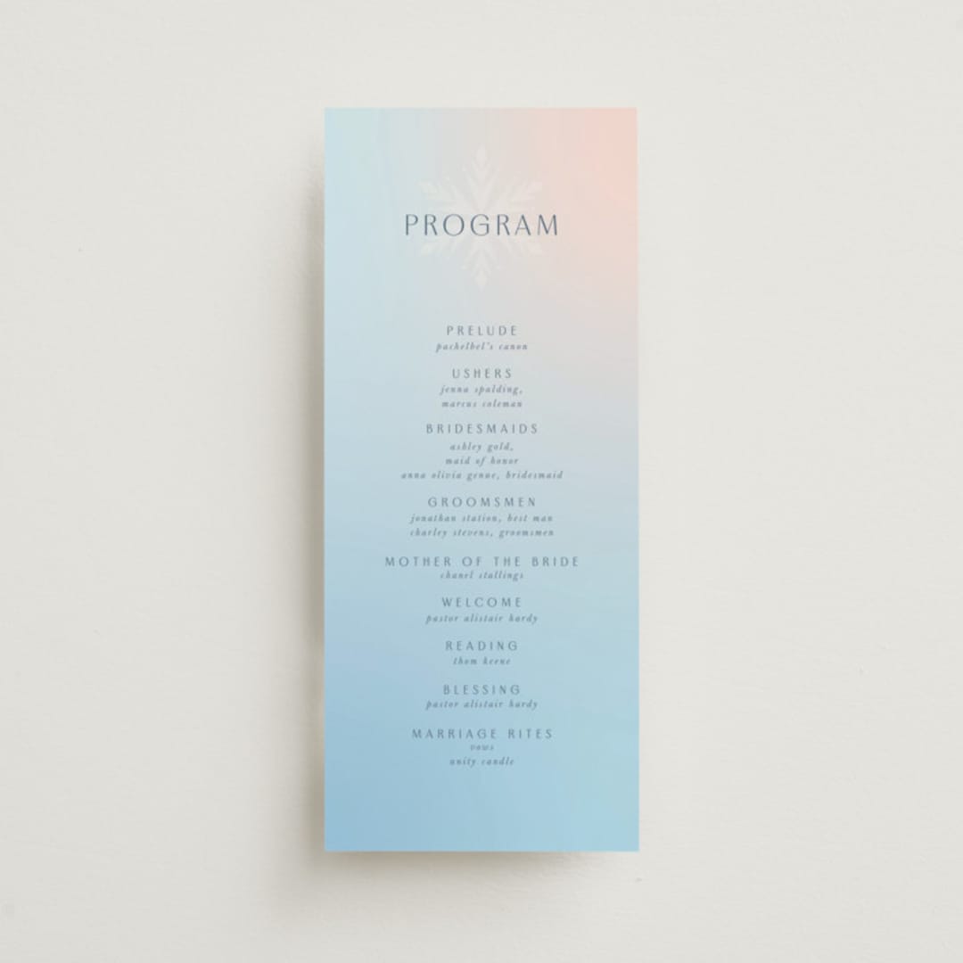 "Disney's Frozen True Love" - Wedding Programs in Frozen by Lori Wemple - Front