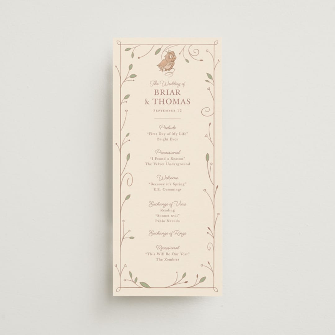 "Disney Storybook" - Wedding Programs in Autumn by Morgan Ramberg - Front