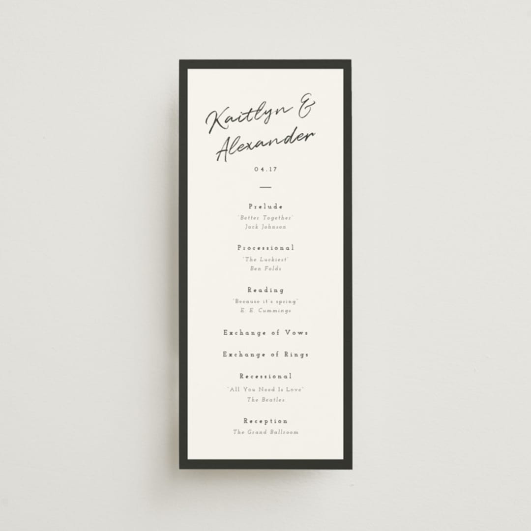 "Photograph Scribble" - Wedding Programs in Cloud by Adelyn T. - Front