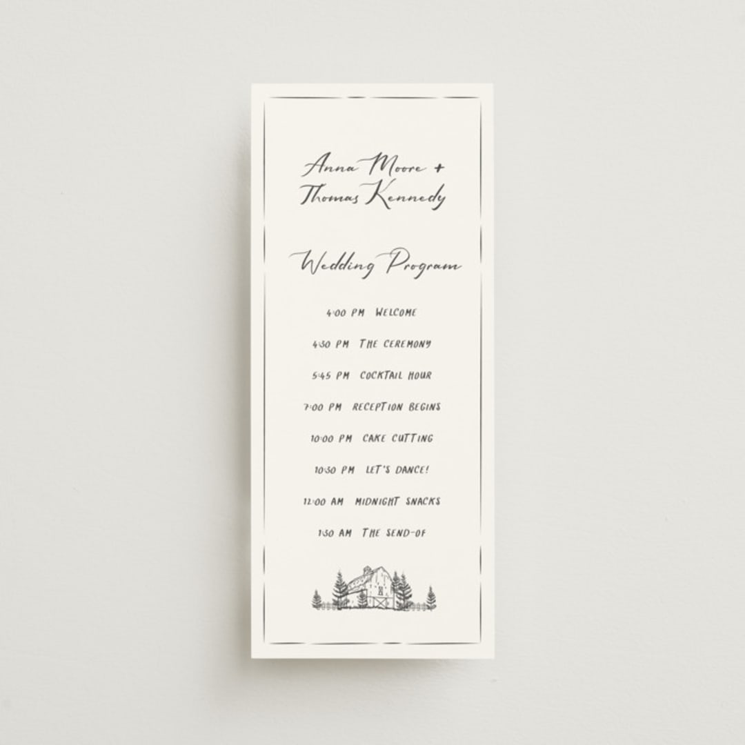 "Southern Soul" - Wedding Programs in Cloudy by Sherley Ferreira - Front