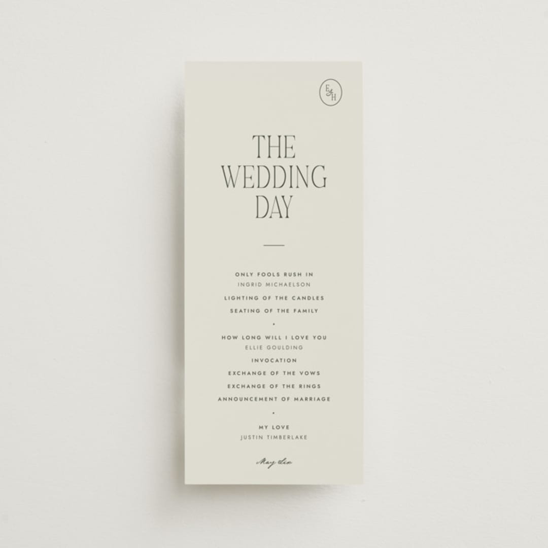 "Hayes" - Wedding Programs in Forest by Blustery August - Front