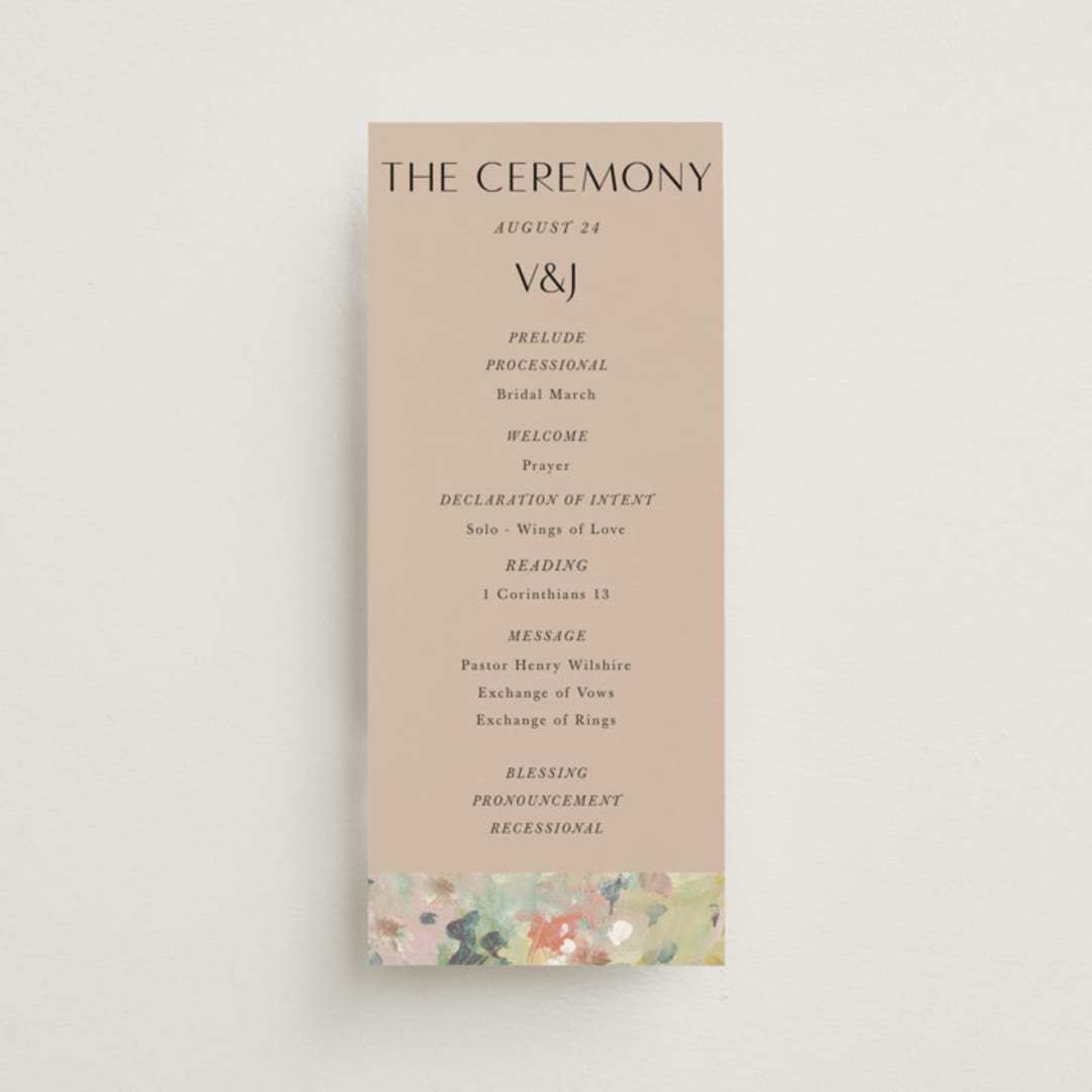 "English Garden" - Wedding Programs in Daffodil by Lindsay Megahed - Front