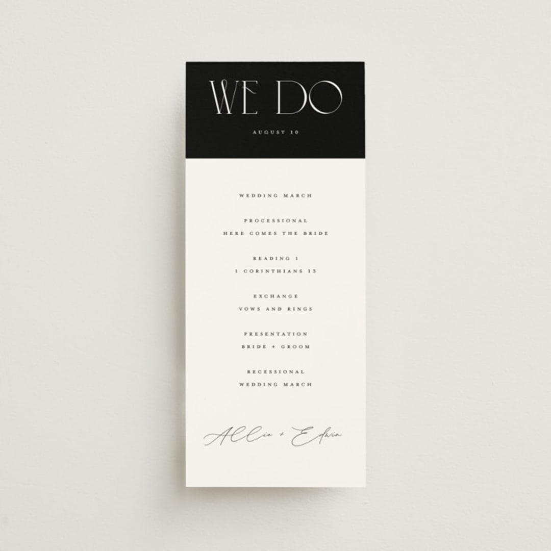 "Everly" - Wedding Programs in Pearl by Christie Garcia - Front