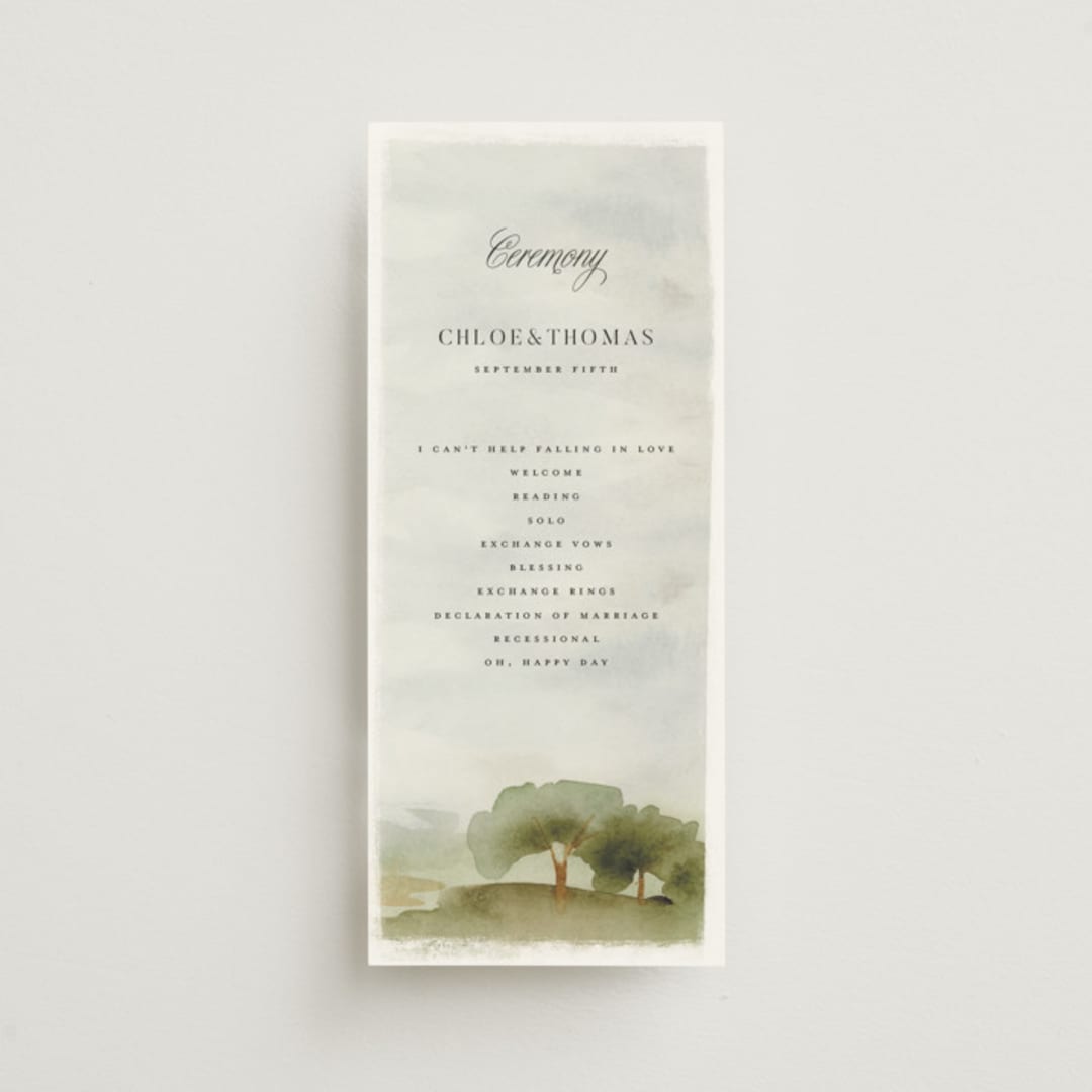 "Countryside" - Wedding Programs in Emerald by Petra Kern - Front