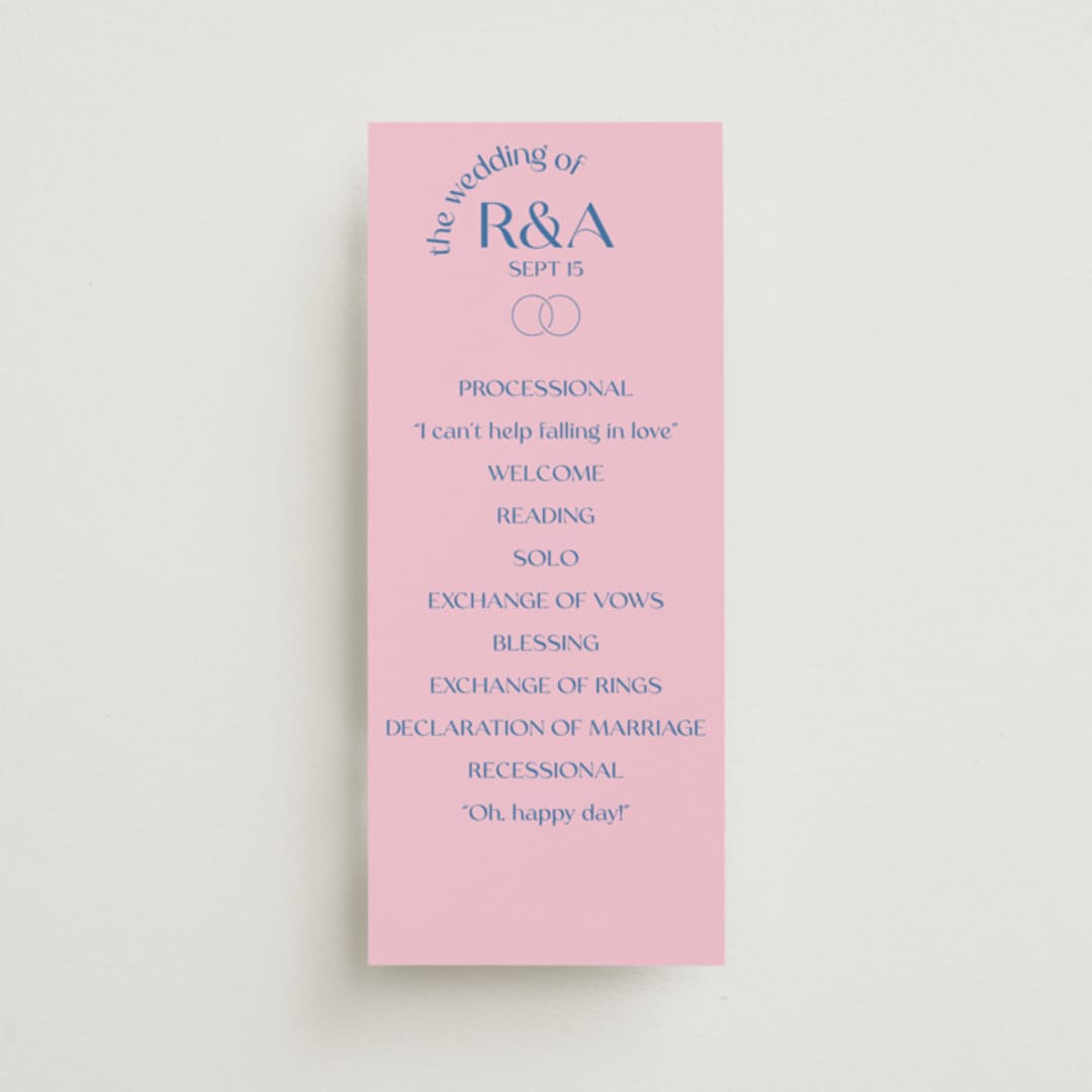 "Connected" - Wedding Programs in Marseille by Claudia Orengo - Front