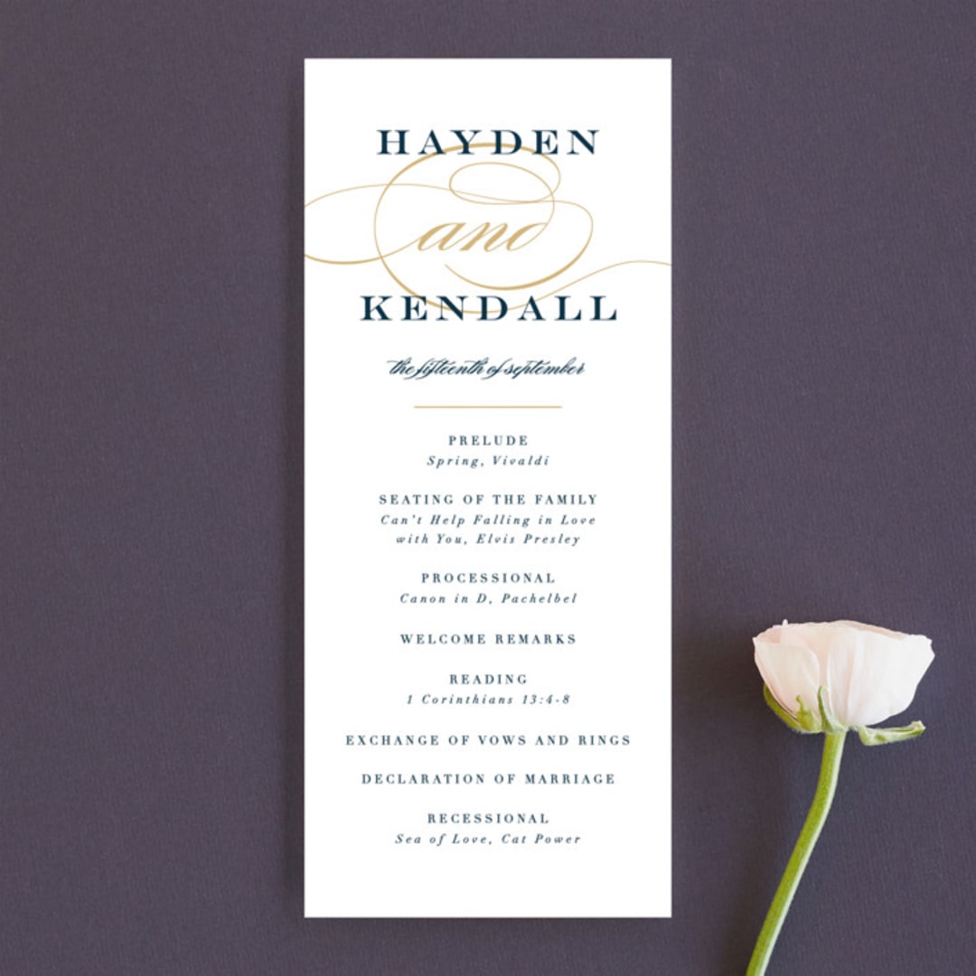"Sullavan" - Wedding Programs in Teal by Carly Reed Walker - Front
