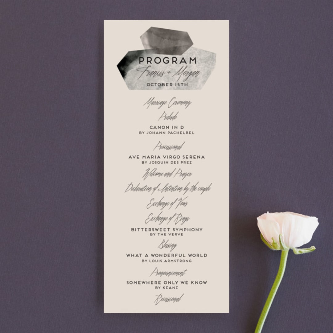 "love is strong" - Wedding Programs in Onyx by Aspacia Kusulas - Front