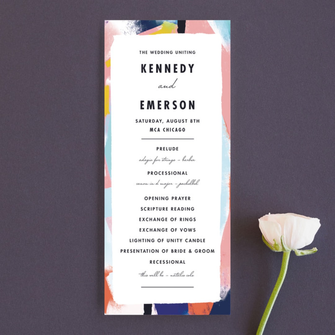 "Happy Day" - Wedding Programs in Carnival by Angela Marzuki - Front