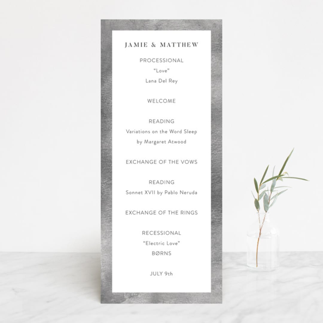 "set in stone" - Wedding Programs in Granite by raven erebus - Front