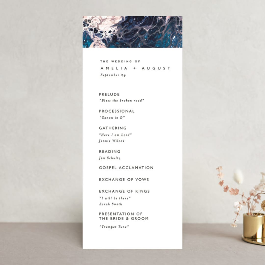 "swirl" - Wedding Programs in Celestial by Alethea and Ruth - Front