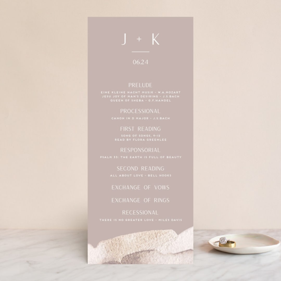"requiem" - Wedding Programs in Zen by silverscreen studio - Front