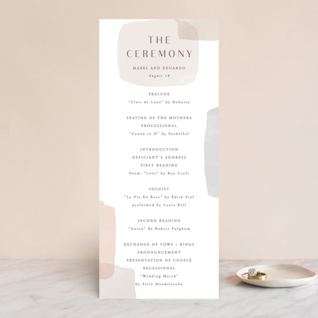 "Sculpture Garden" - Wedding Programs in Desert by Hooray Creative - Front