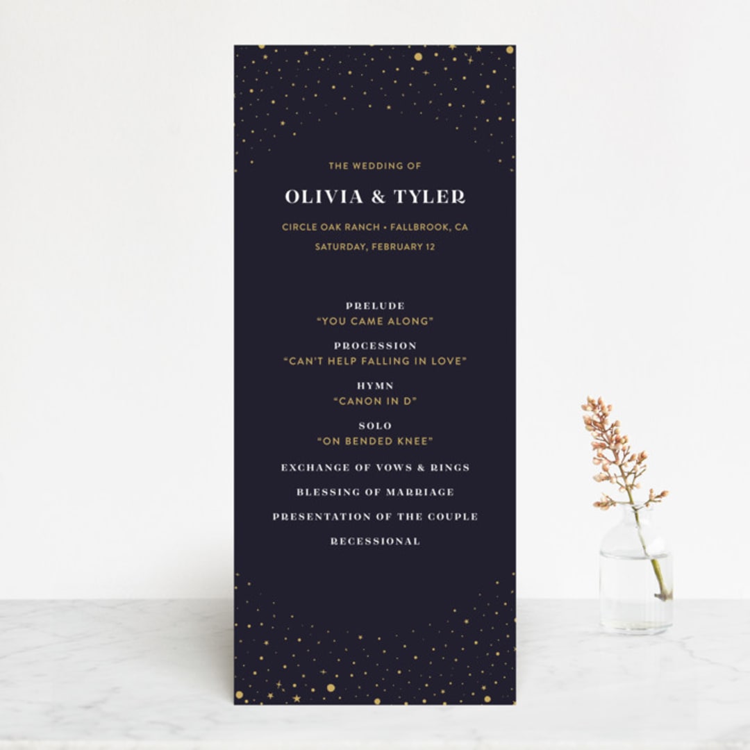 "Magical Day" - Wedding Programs in Navy by katrina gem - Front