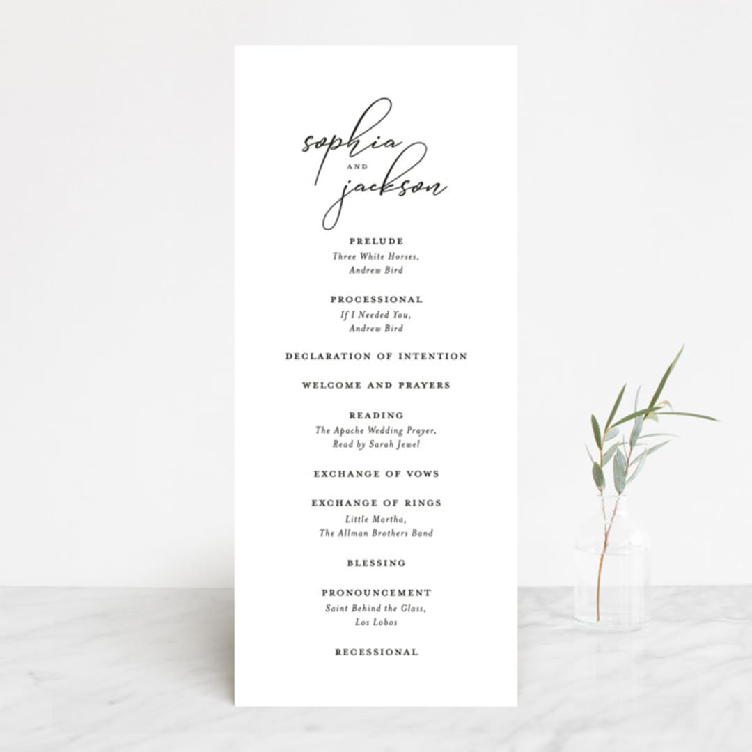 "Kindly Join Us" - Wedding Programs in Pearl by Laura Hamm - Front