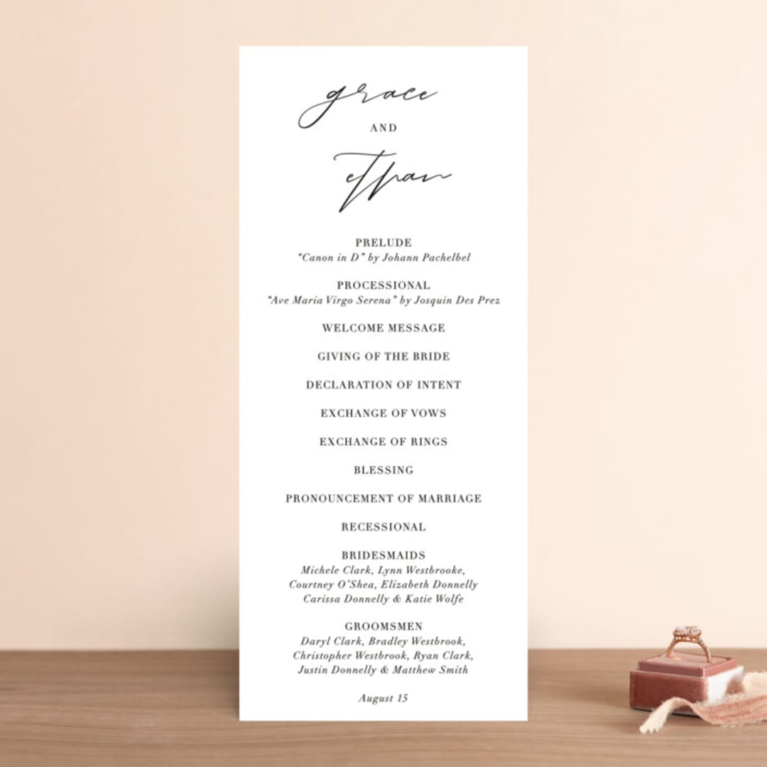 "first dance" - Wedding Programs in Champagne by Kasia Labocki - Front