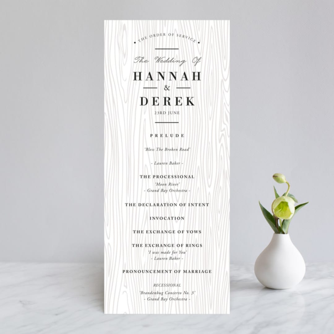 "Rustic Grain" - Wedding Programs in Ashwood by Oma N. Ramkhelawan - Front