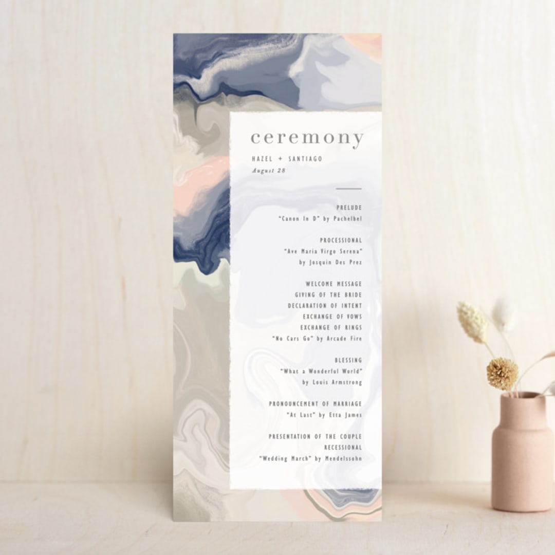 "marble majesty" - Wedding Programs in Mountain Range by Hooray Creative - Front
