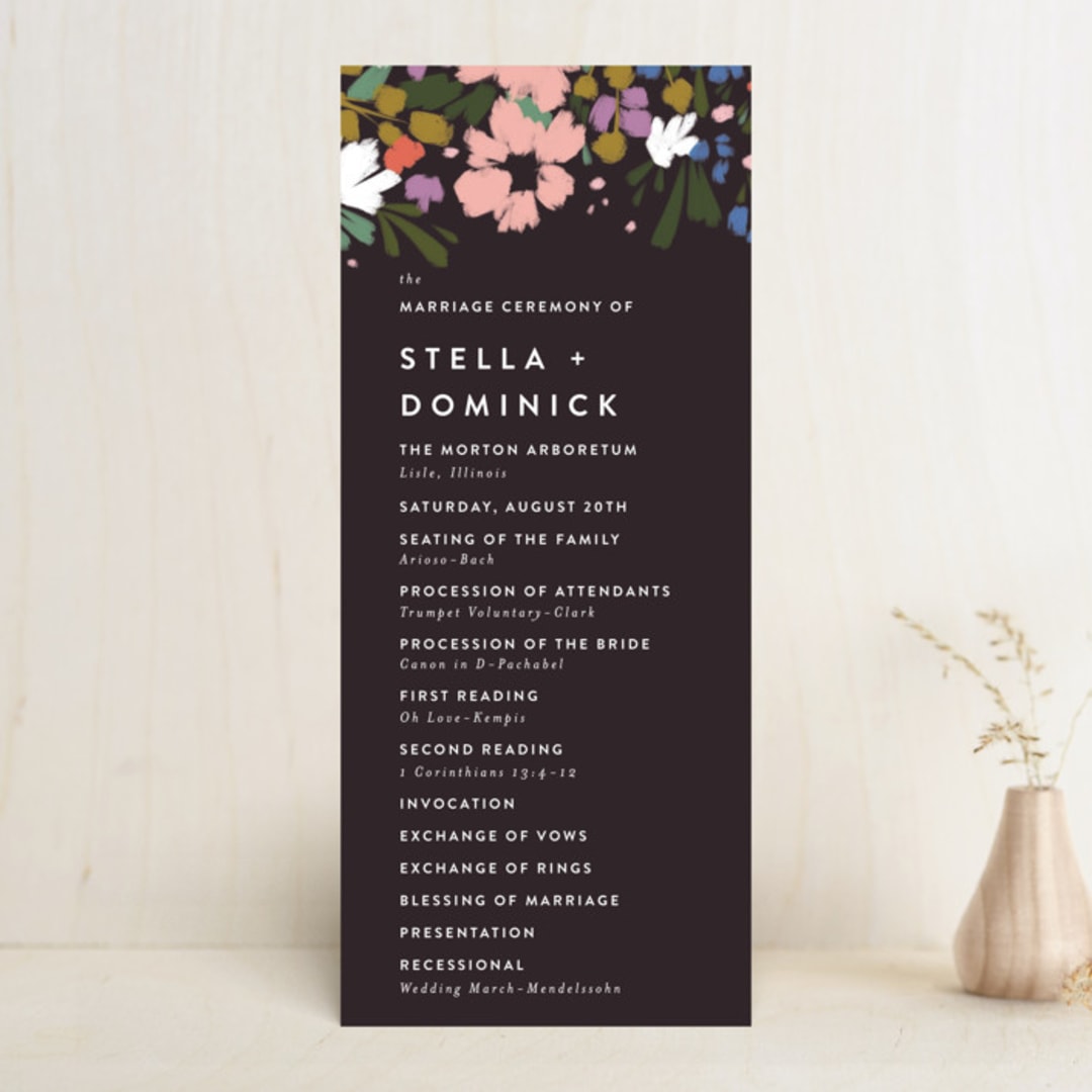 "spring dream" - Wedding Programs in Onyx by Angela Marzuki - Front