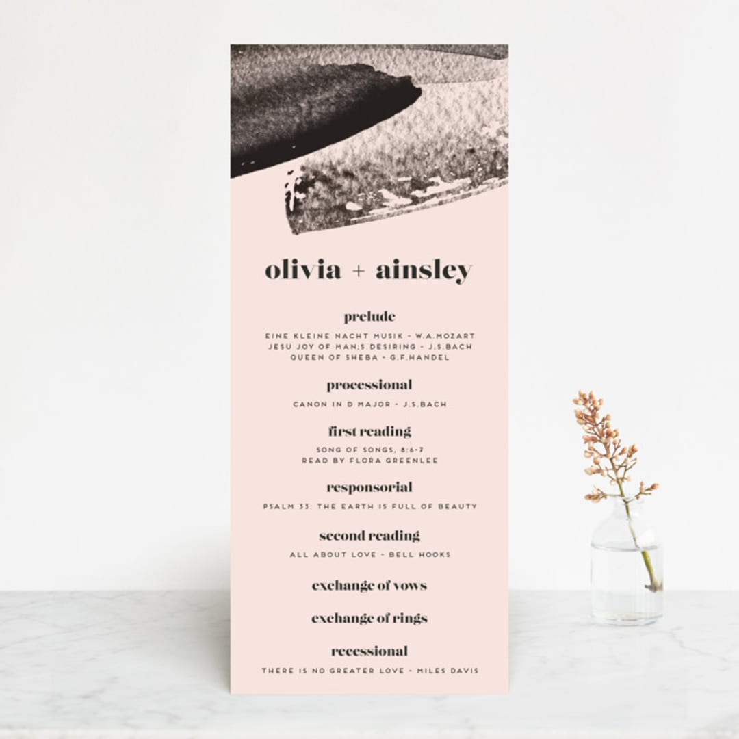 "Vignette" - Wedding Programs in Cosmopolitan by silverscreen studio - Front