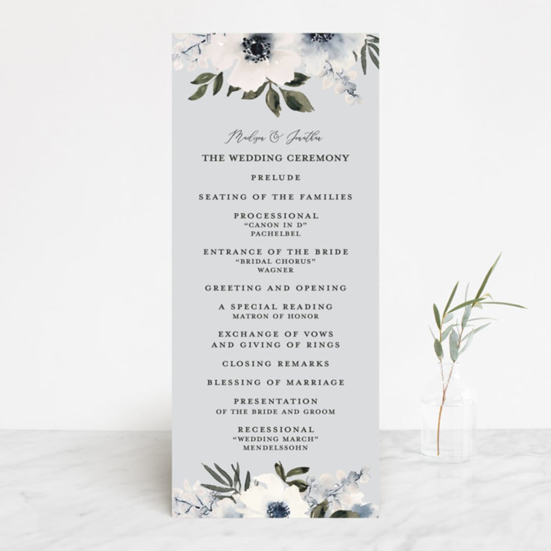 "Nantucket Romance" - Wedding Programs in Marine by Chris Griffith - Front