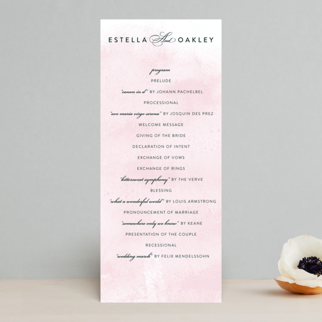 "Forest Foliage" - Wedding Programs in Deep Forest by Eve Schultz - Front