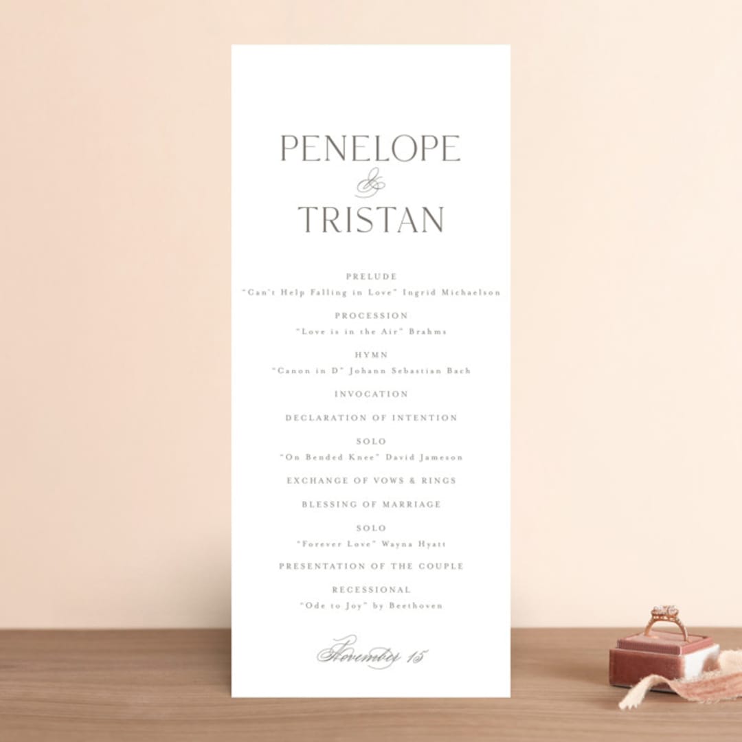 "calisson" - Wedding Programs in Mist by chocomocacino - Front