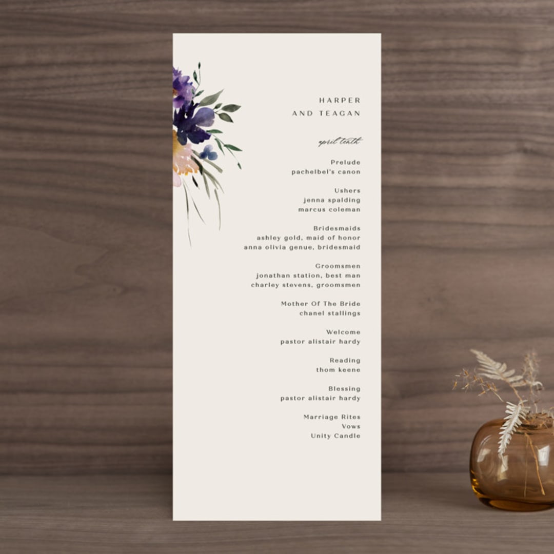 "ivi" - Wedding Programs in Ivory by Lori Wemple - Front
