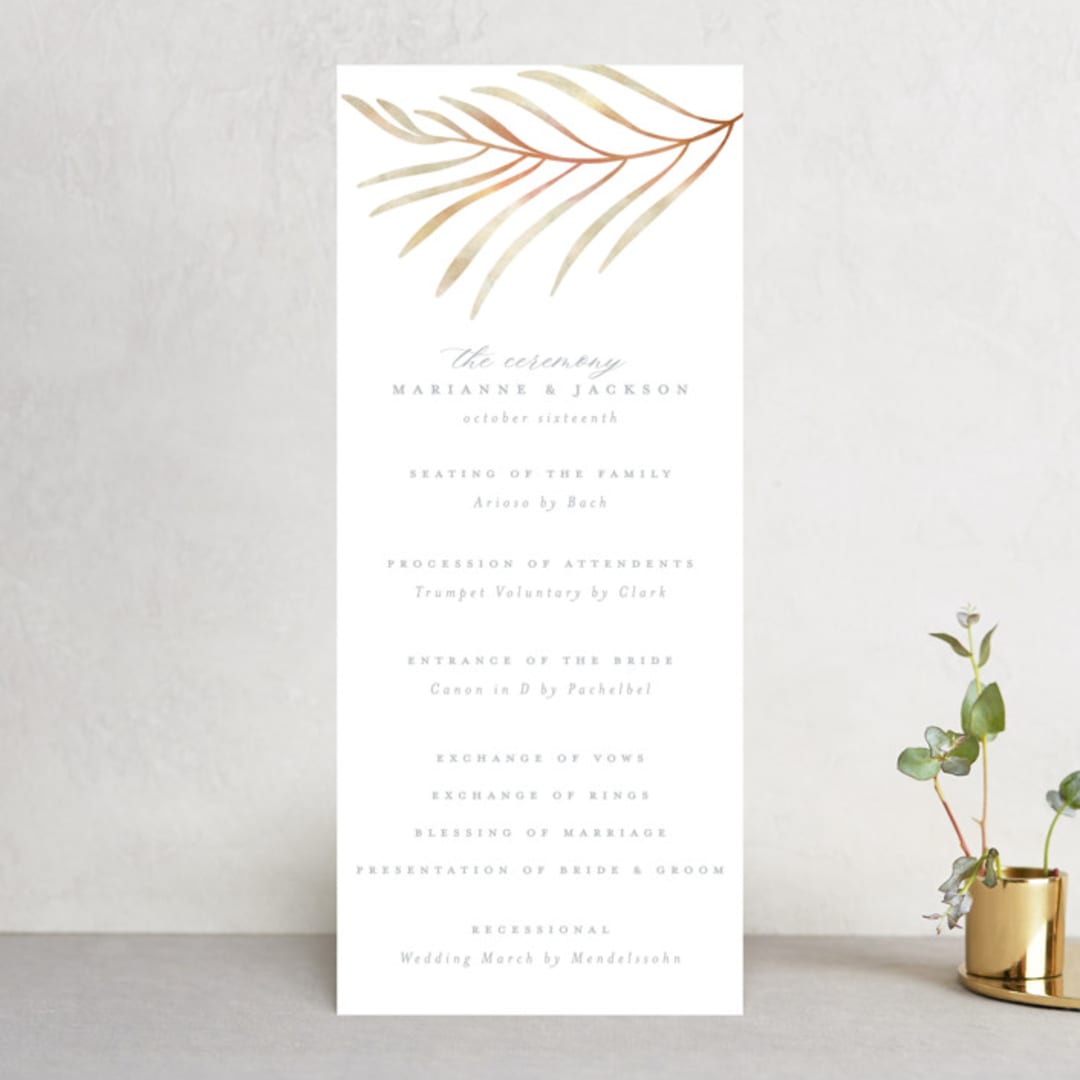 "In The Fall" - Wedding Programs in Slate by Ashlee Townsend - Front