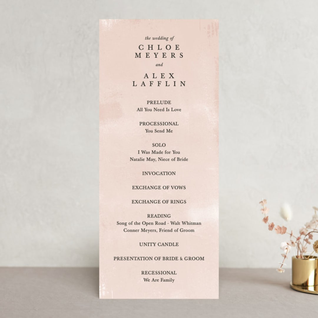 "Dust" - Wedding Programs in Sienna by Carrie ONeal - Front