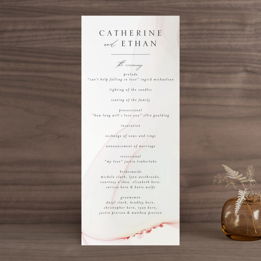 "cultured pearl" - Wedding Programs in Pearl by Erin Deegan - Front