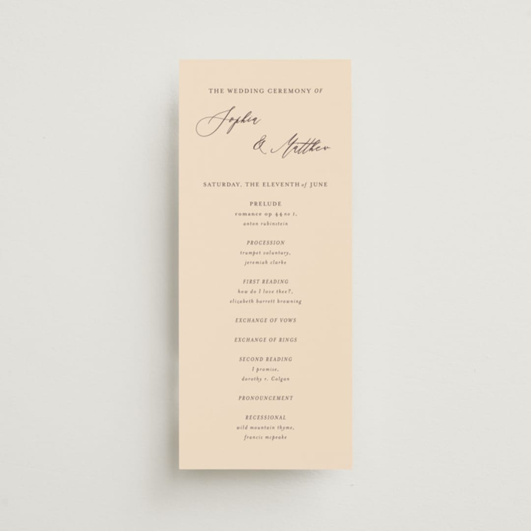 "un mariage photographique" - Wedding Programs in Mocha by Benita Crandall - Front