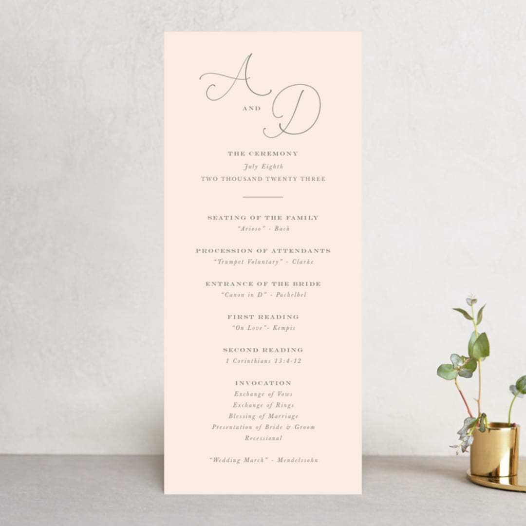 "EverAfter" - Wedding Programs in Petal by Rochelle Renee - Front