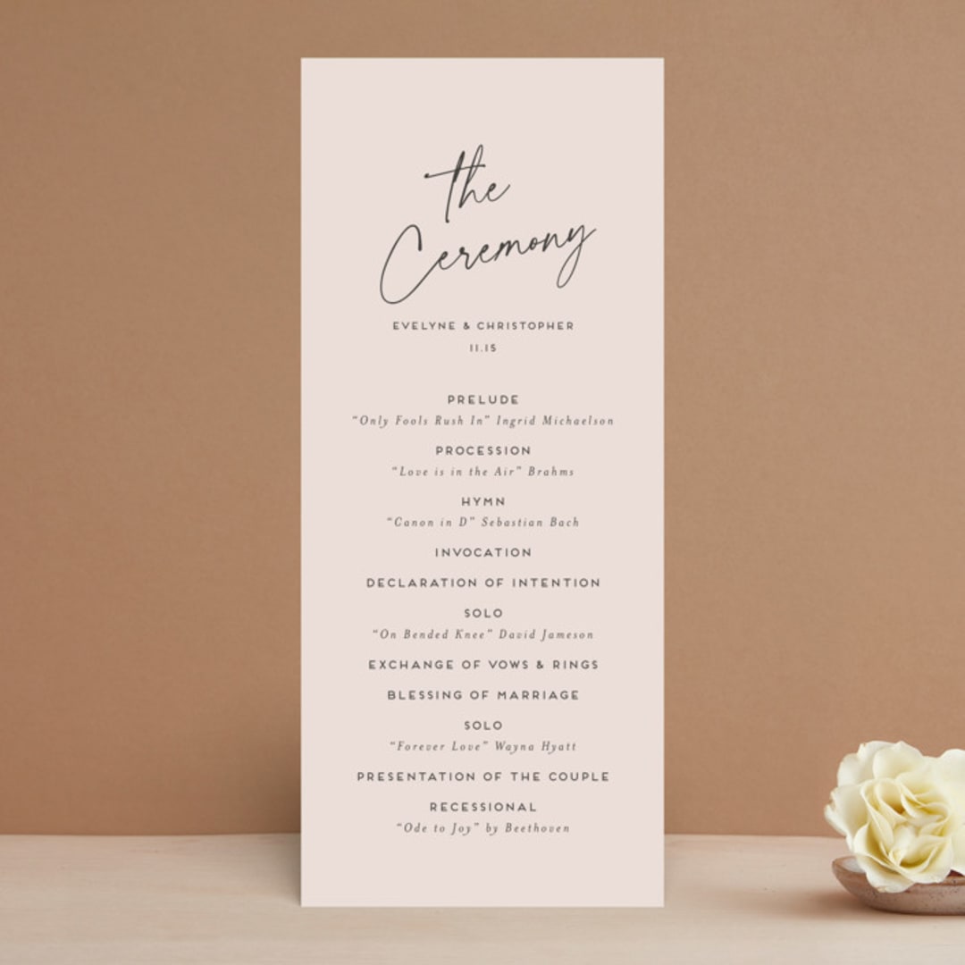 "hazelnut" - Wedding Programs in Fawn by chocomocacino - Front