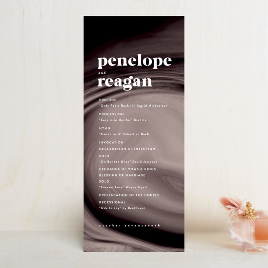 "joconde" - Wedding Programs in Mahogany by chocomocacino - Front