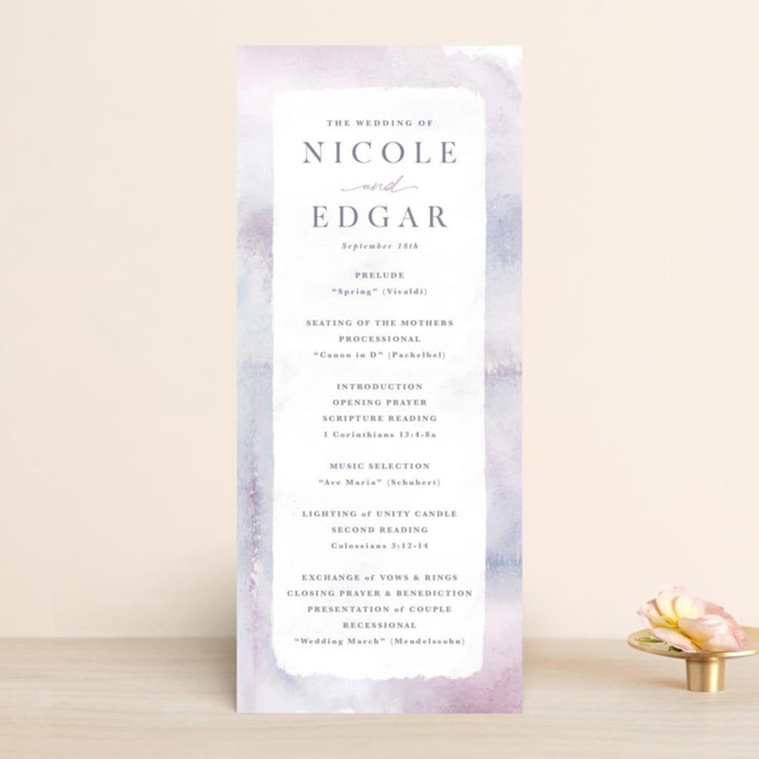 "Lavender fields" - Wedding Programs in Lavender by Hooray Creative - Front