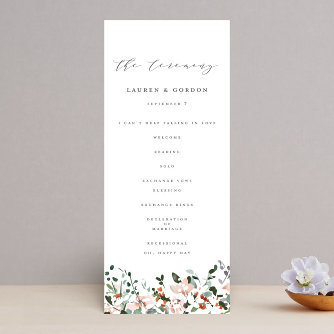 "The Field Of Love" - Wedding Programs in Evergreen by Petra Kern - Front
