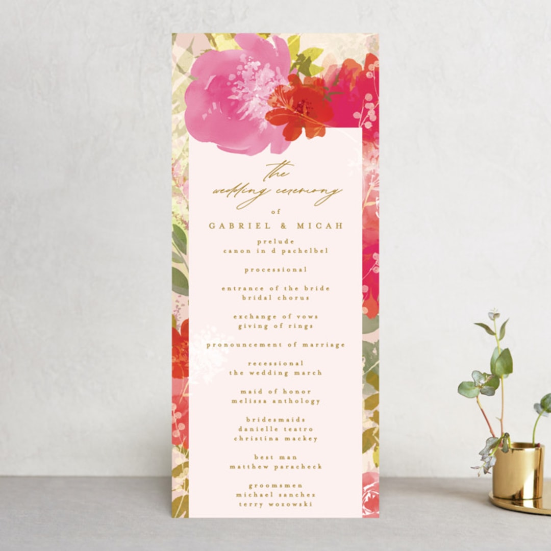 "Delightful" - Wedding Programs in Delight by Phrosné Barwood - Front