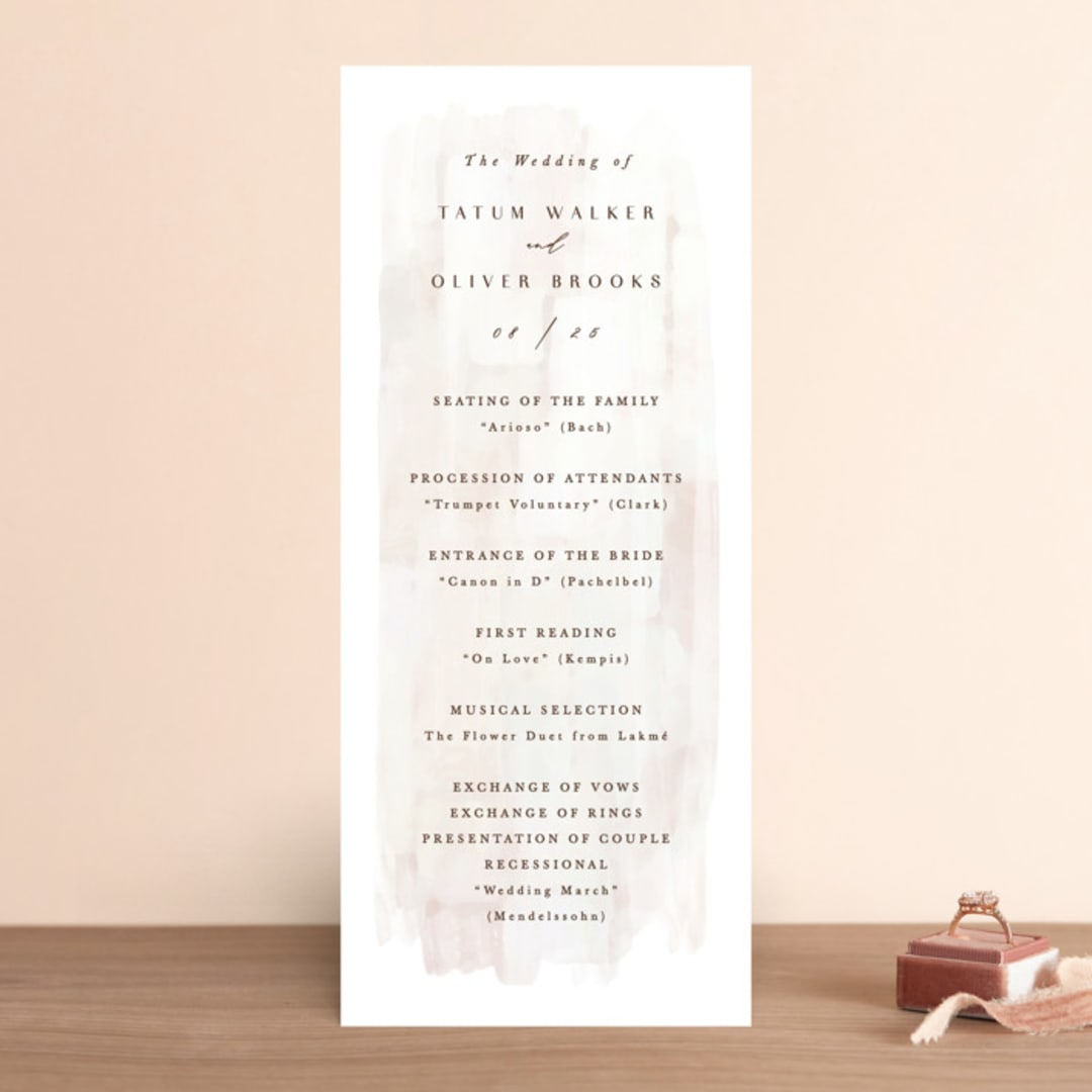 "Ethereal Display" - Wedding Programs in Blushing by Hooray Creative - Front