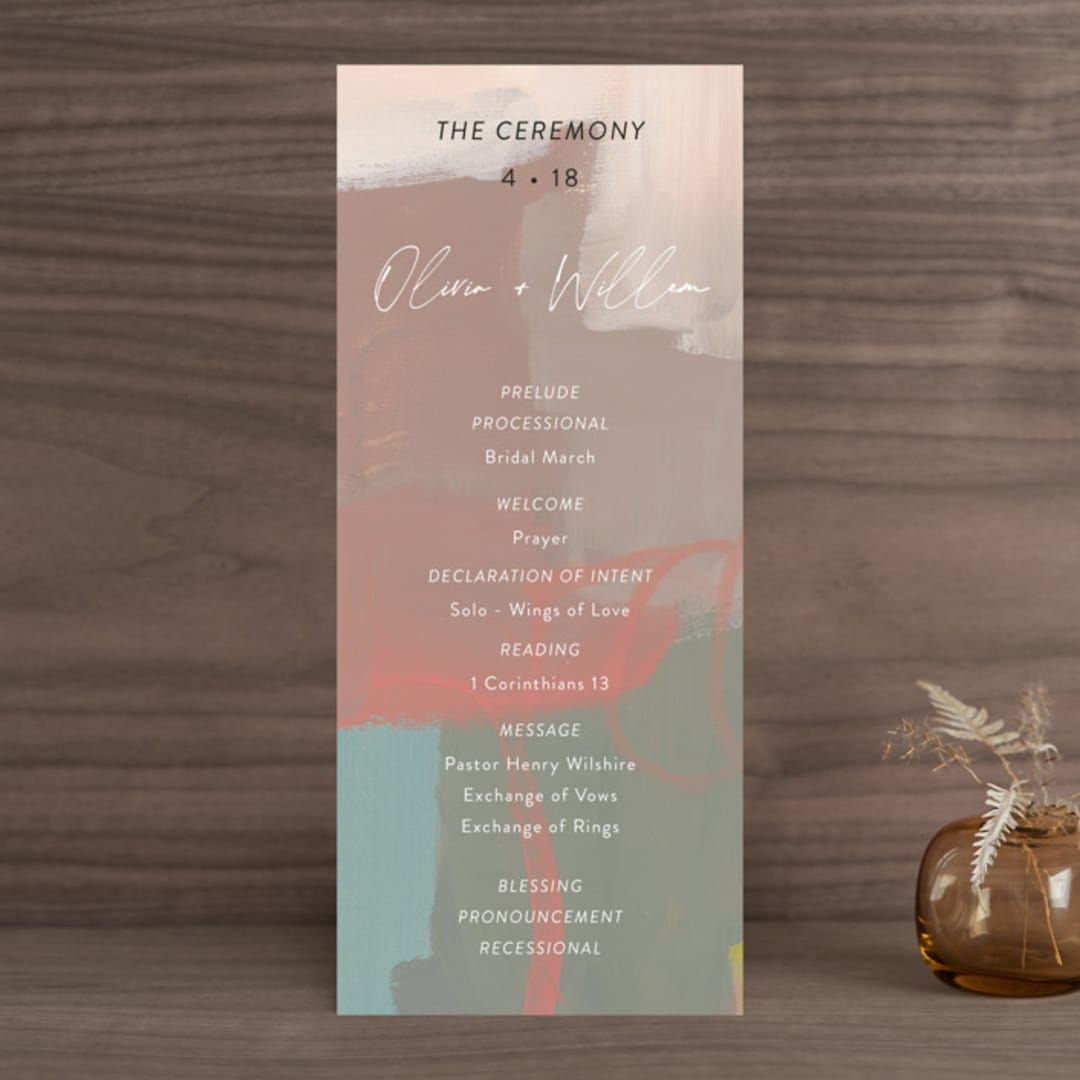 "gallery" - Wedding Programs in Mojito by Lindsay Megahed - Front