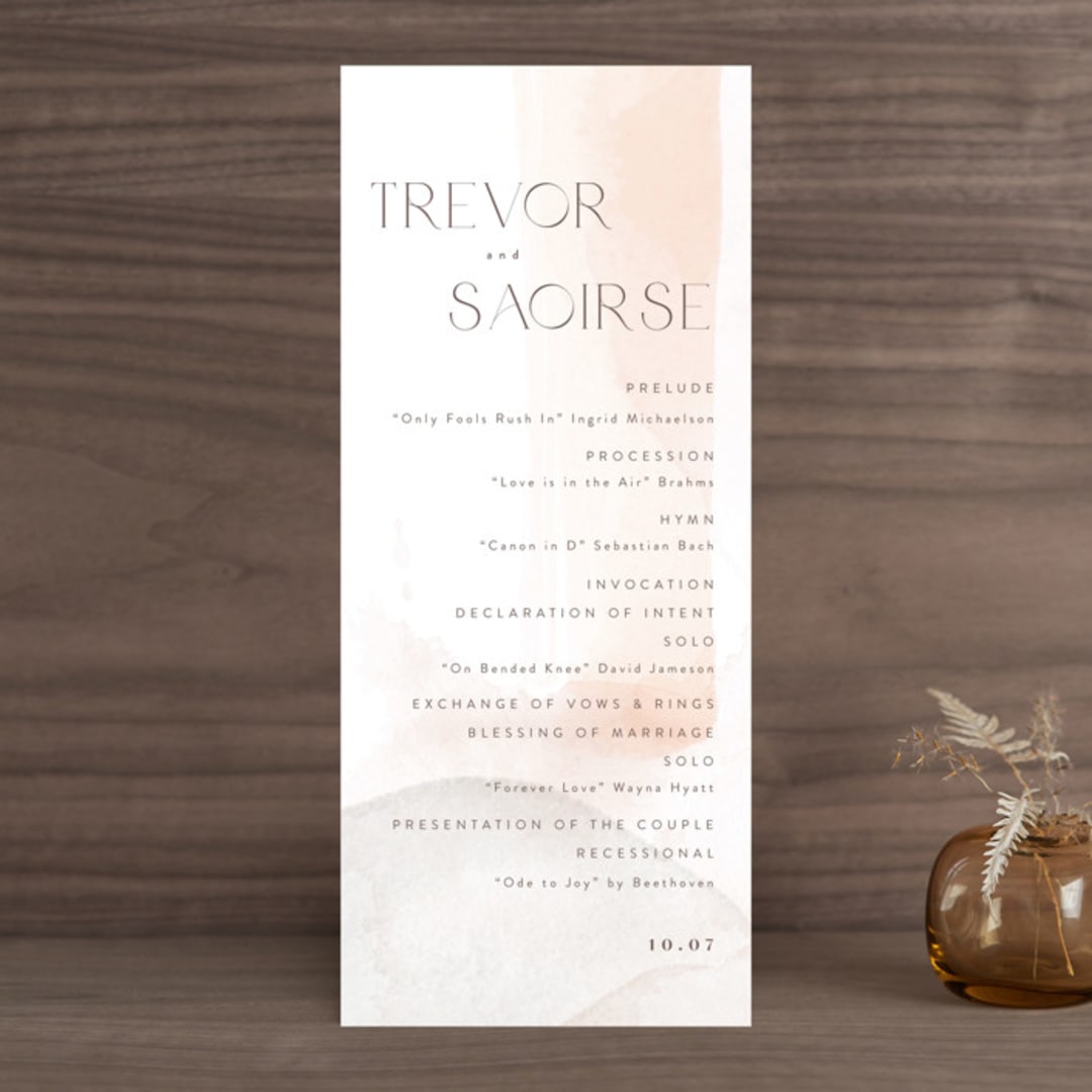 "kirsch" - Wedding Programs in Sand by chocomocacino - Front