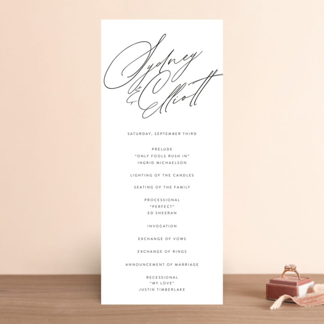 "By Your Side" - Wedding Programs in Crest by Design Lotus - Front