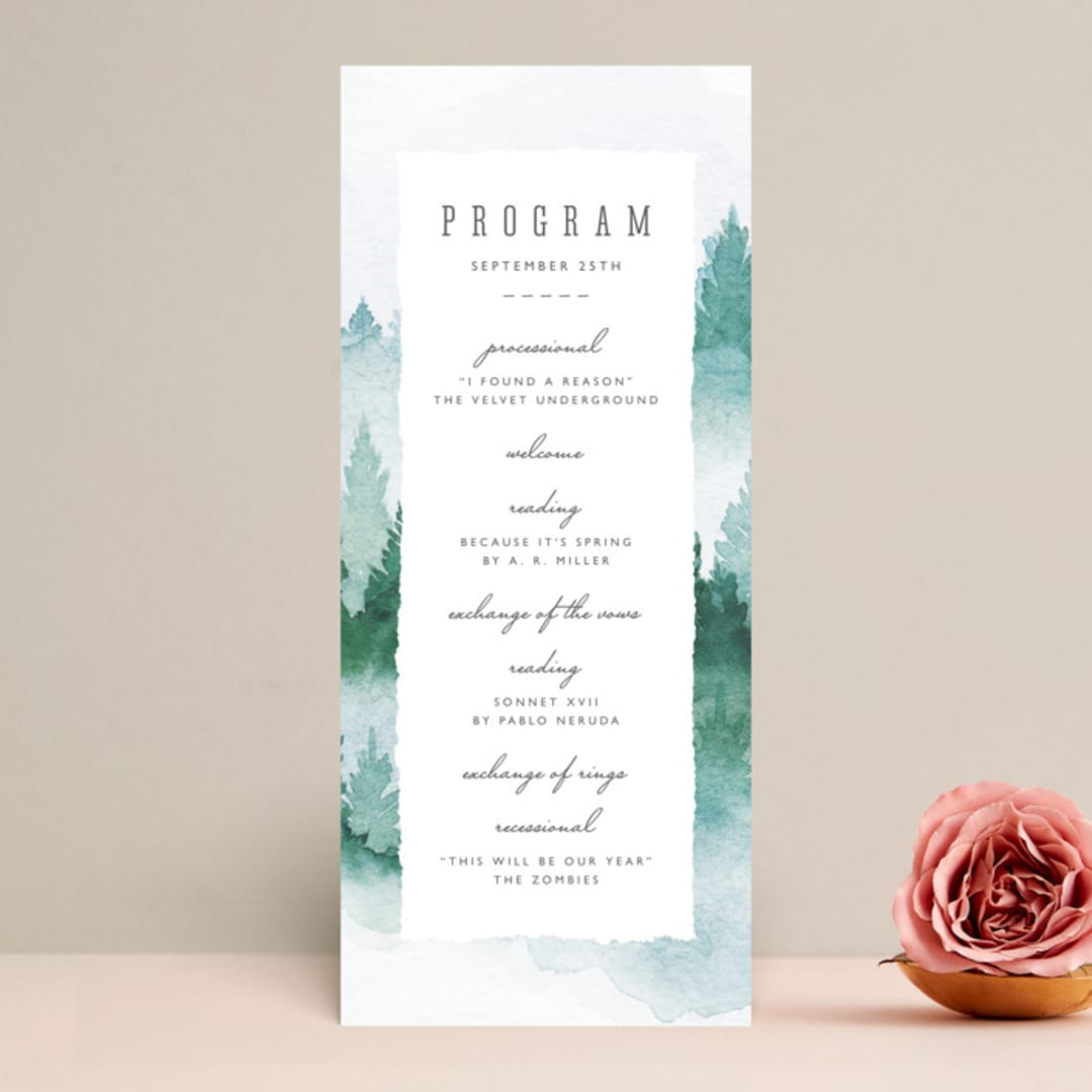 "Forest air" - Wedding Programs in Forest by Yuliya Evseeva - Front