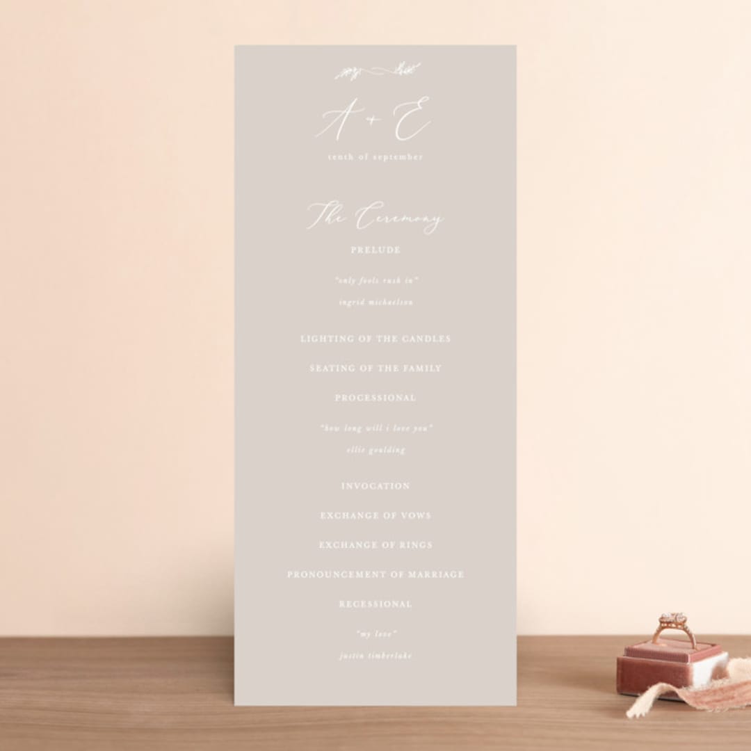 "So Inlove" - Wedding Programs in Cloud by Jhudy - Front