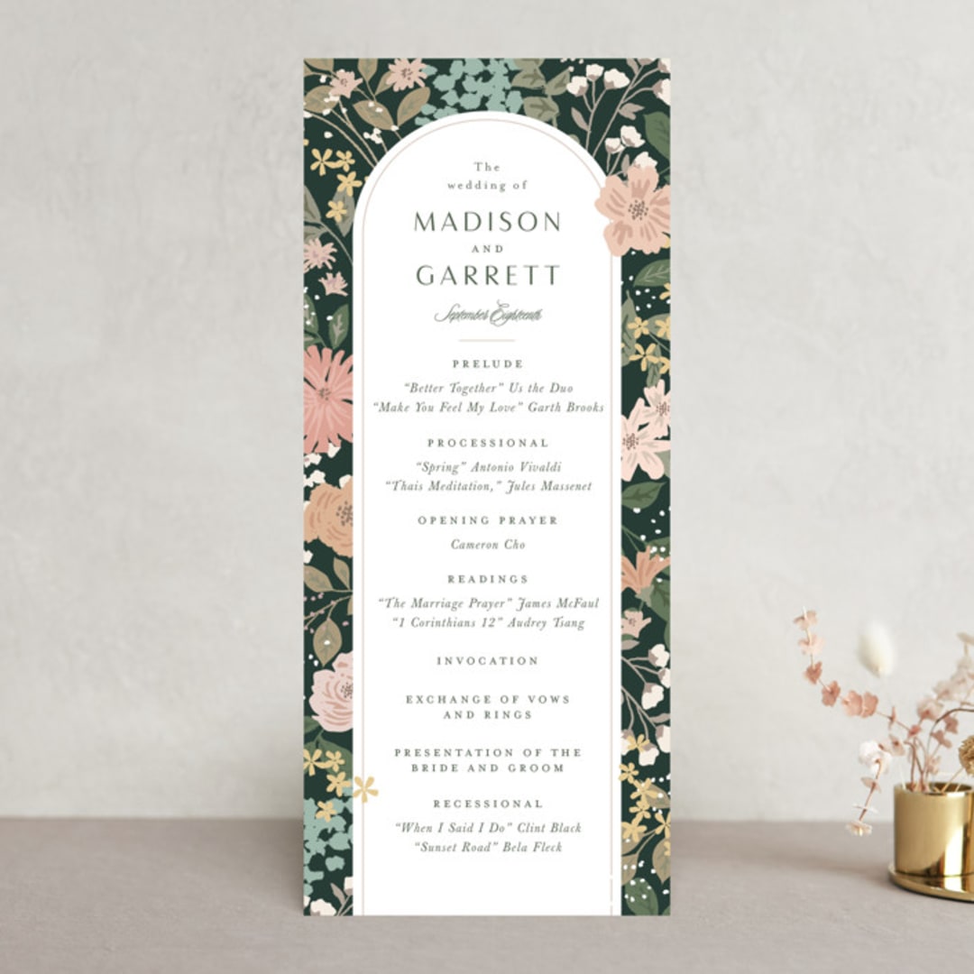 "Garden at Blue Hill" - Wedding Programs in Meadow by Jennifer Wick - Front