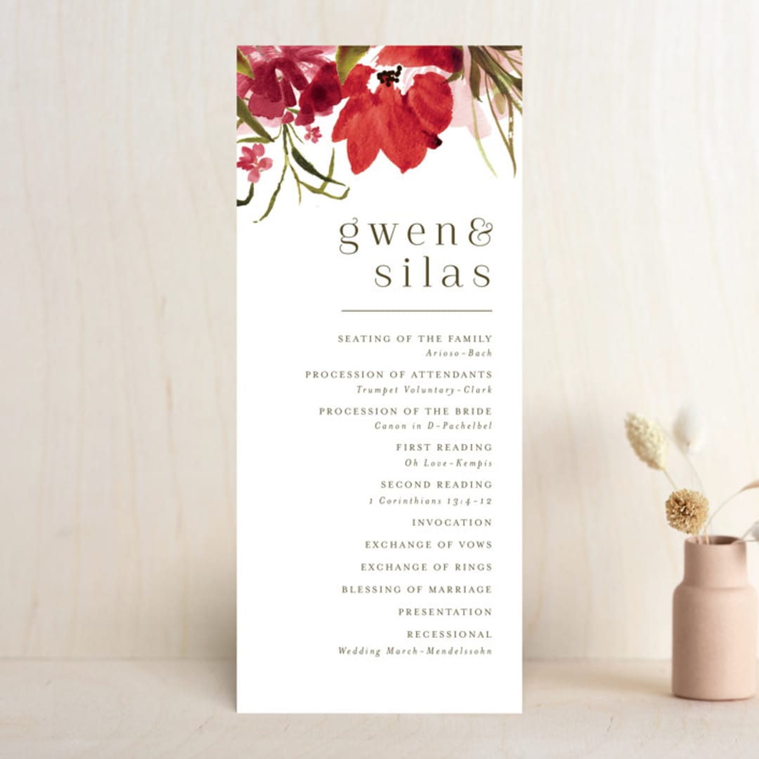 "wispy" - Wedding Programs in Sienna by Angela Marzuki - Front