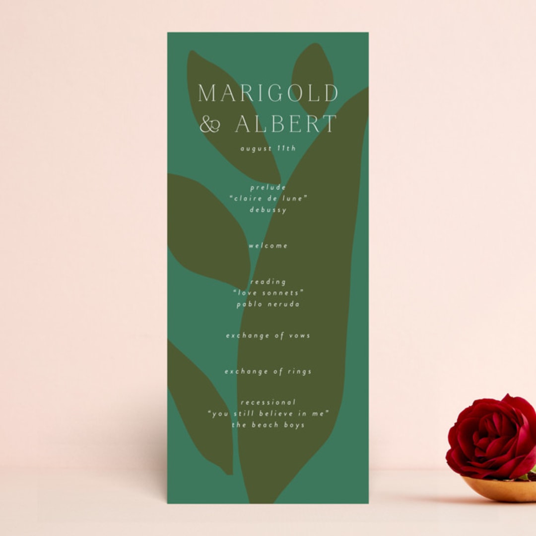 "botanica" - Wedding Programs in Jungle by Morgan Kendall - Front